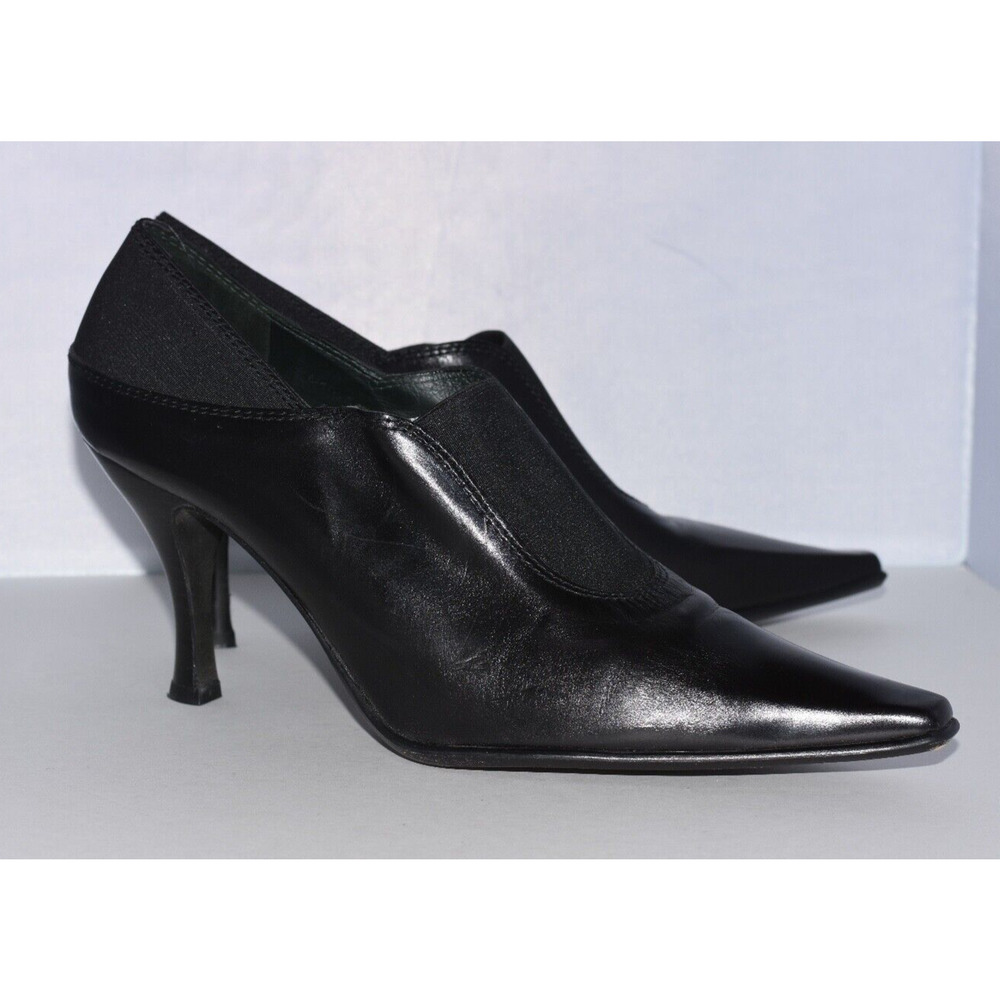 Donald J Pliner Mato Black Leather Pointed Toe Pump Bootie Womens Size 9 - Picture 4 of 13